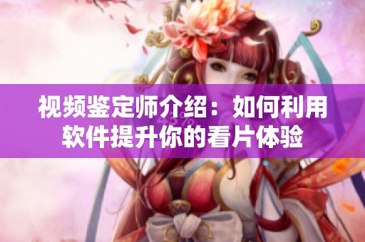 视频鉴定师介绍：如何利用软件提升你的看片体验