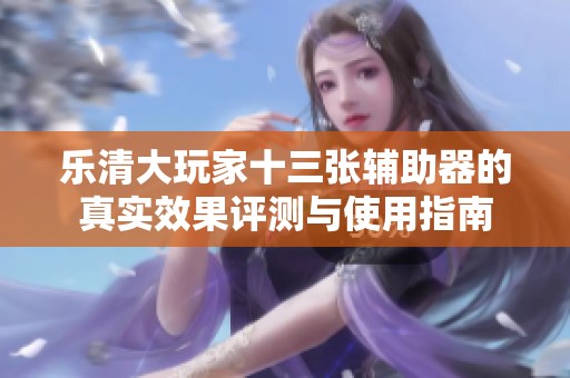 乐清大玩家十三张辅助器的真实效果评测与使用指南
