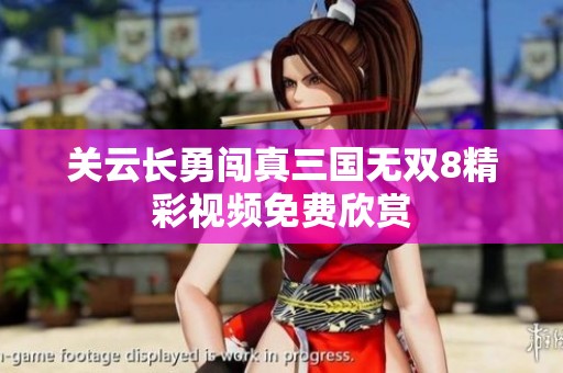 关云长勇闯真三国无双8精彩视频免费欣赏