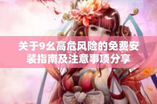 关于9幺高危风险的免费安装指南及注意事项分享