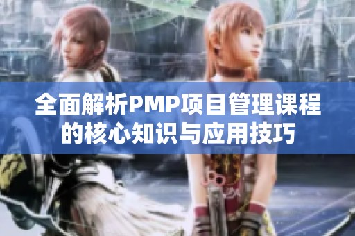 全面解析PMP项目管理课程的核心知识与应用技巧
