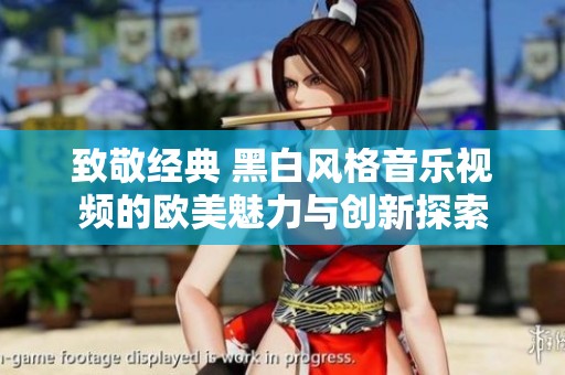 致敬经典 黑白风格音乐视频的欧美魅力与创新探索