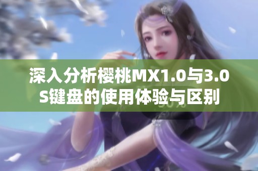 深入分析樱桃MX1.0与3.0S键盘的使用体验与区别