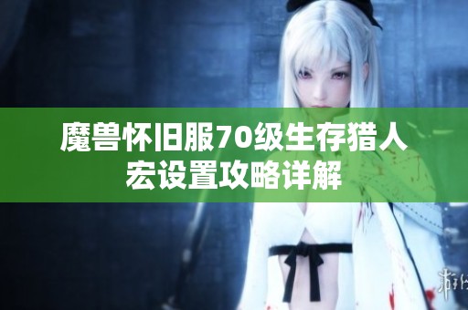 魔兽怀旧服70级生存猎人宏设置攻略详解