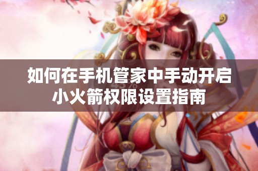 如何在手机管家中手动开启小火箭权限设置指南