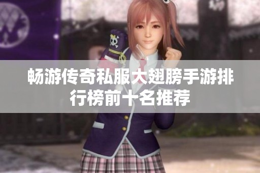 畅游传奇私服大翅膀手游排行榜前十名推荐