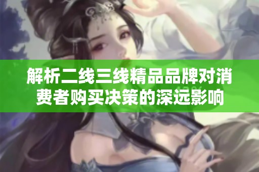 解析二线三线精品品牌对消费者购买决策的深远影响