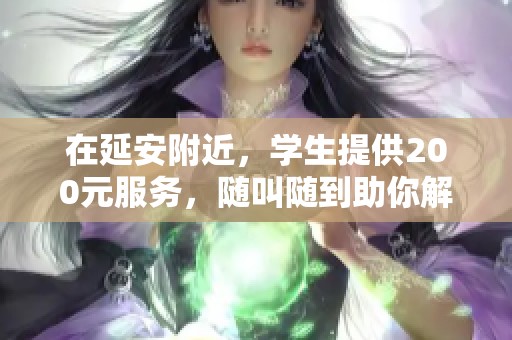 在延安附近，学生提供200元服务，随叫随到助你解决问题