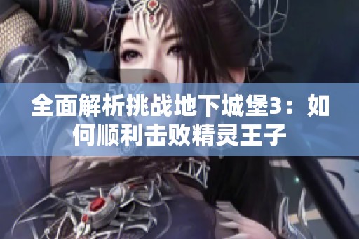 全面解析挑战地下城堡3：如何顺利击败精灵王子