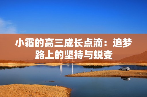 小霜的高三成长点滴：追梦路上的坚持与蜕变
