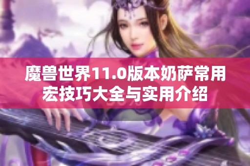 魔兽世界11.0版本奶萨常用宏技巧大全与实用介绍