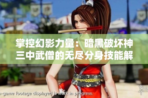 掌控幻影力量：暗黑破坏神三中武僧的无尽分身技能解析