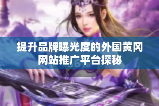 提升品牌曝光度的外国黄冈网站推广平台探秘