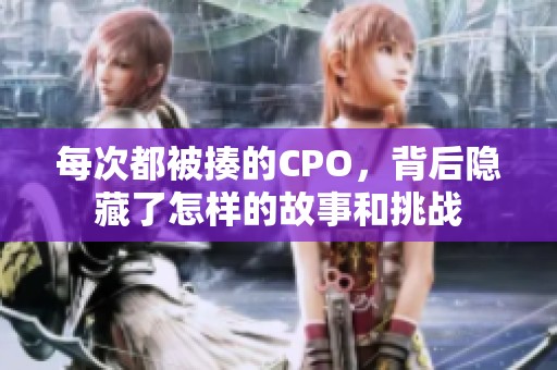 每次都被揍的CPO，背后隐藏了怎样的故事和挑战