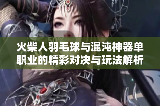 火柴人羽毛球与混沌神器单职业的精彩对决与玩法解析