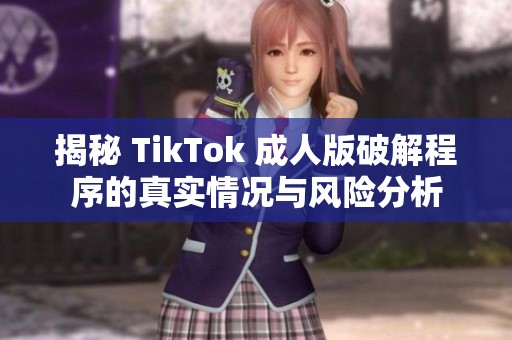 揭秘 TikTok 成人版破解程序的真实情况与风险分析