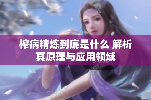 榨病精炼到底是什么 解析其原理与应用领域