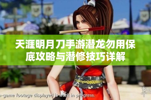 天涯明月刀手游潜龙勿用保底攻略与潜修技巧详解