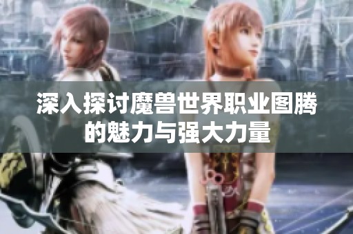 深入探讨魔兽世界职业图腾的魅力与强大力量