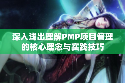 深入浅出理解PMP项目管理的核心理念与实践技巧