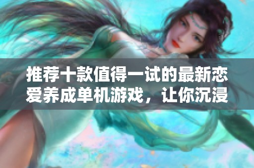 推荐十款值得一试的最新恋爱养成单机游戏，让你沉浸其中