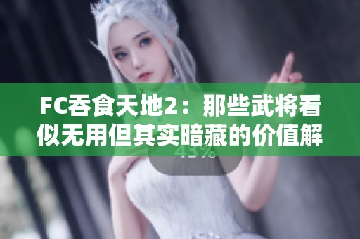 FC吞食天地2：那些武将看似无用但其实暗藏的价值解析