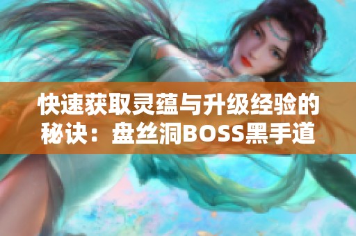 快速获取灵蕴与升级经验的秘诀：盘丝洞BOSS黑手道人的攻略分享