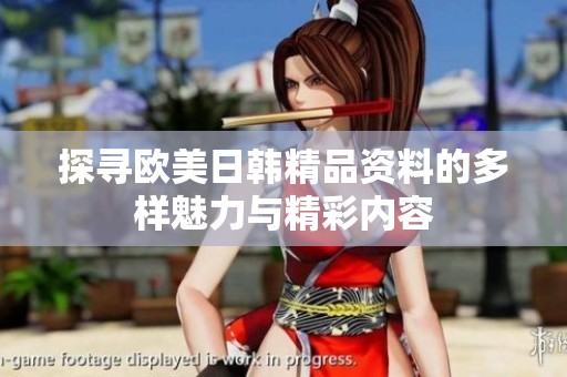 探寻欧美日韩精品资料的多样魅力与精彩内容