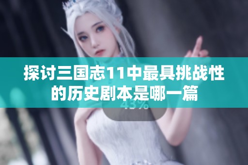 探讨三国志11中最具挑战性的历史剧本是哪一篇