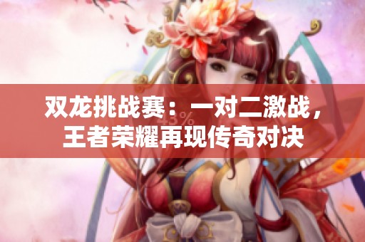 双龙挑战赛：一对二激战，王者荣耀再现传奇对决
