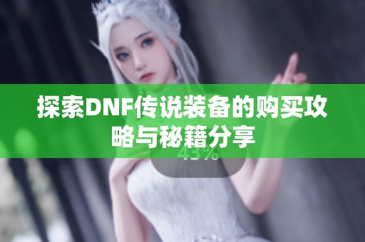 探索DNF传说装备的购买攻略与秘籍分享