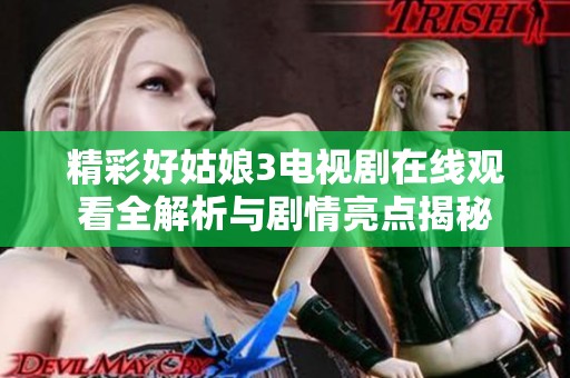 精彩好姑娘3电视剧在线观看全解析与剧情亮点揭秘