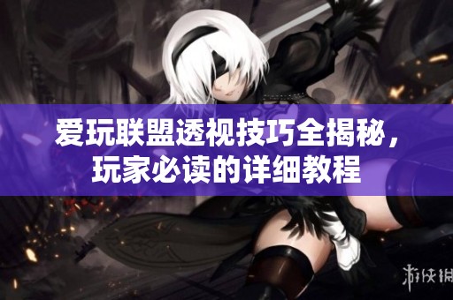 爱玩联盟透视技巧全揭秘，玩家必读的详细教程