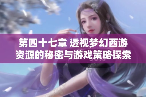 第四十七章 透视梦幻西游资源的秘密与游戏策略探索