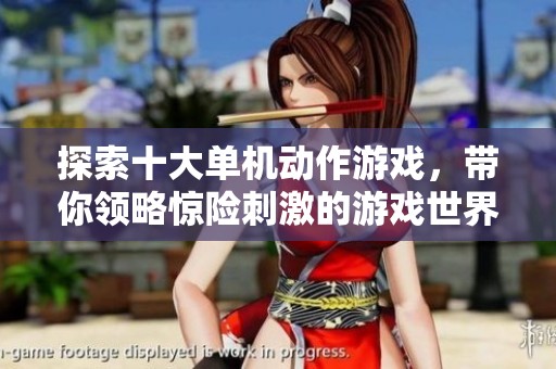 探索十大单机动作游戏，带你领略惊险刺激的游戏世界