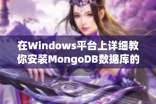 在Windows平台上详细教你安装MongoDB数据库的全攻略