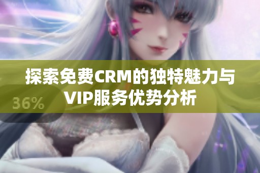 探索免费CRM的独特魅力与VIP服务优势分析