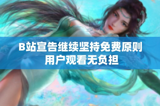 B站宣告继续坚持免费原则 用户观看无负担