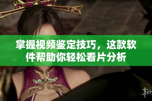 掌握视频鉴定技巧，这款软件帮助你轻松看片分析