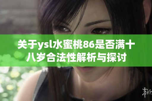 关于ysl水蜜桃86是否满十八岁合法性解析与探讨