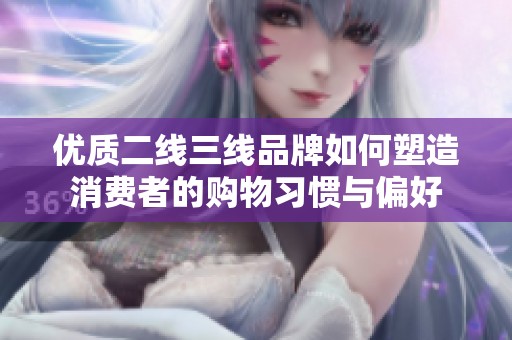 优质二线三线品牌如何塑造消费者的购物习惯与偏好