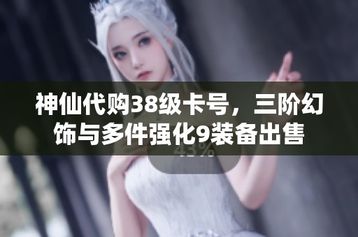 神仙代购38级卡号，三阶幻饰与多件强化9装备出售