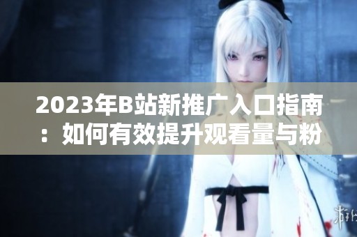 2023年B站新推广入口指南：如何有效提升观看量与粉丝互动