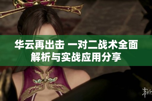 华云再出击 一对二战术全面解析与实战应用分享