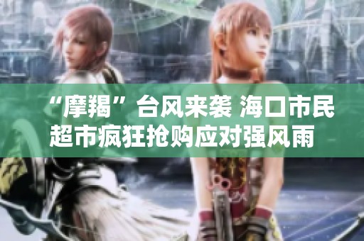 “摩羯”台风来袭 海口市民超市疯狂抢购应对强风雨