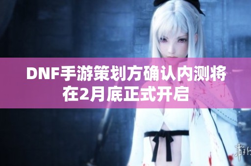 DNF手游策划方确认内测将在2月底正式开启
