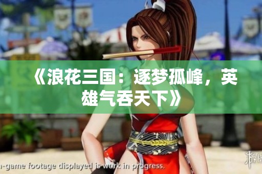 《浪花三国：逐梦孤峰，英雄气吞天下》