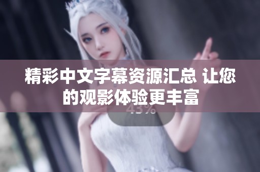 精彩中文字幕资源汇总 让您的观影体验更丰富