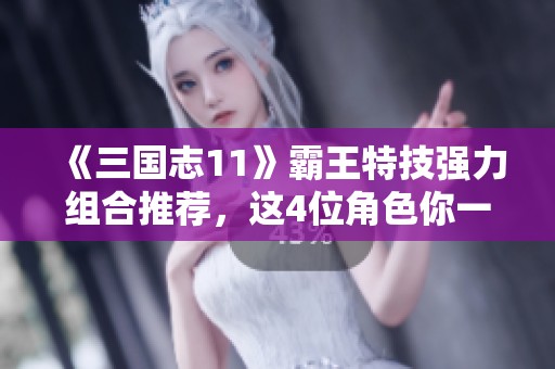 《三国志11》霸王特技强力组合推荐，这4位角色你一定要知道！
