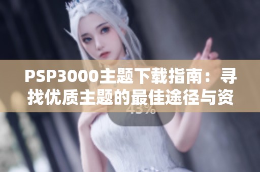 PSP3000主题下载指南：寻找优质主题的最佳途径与资源分享